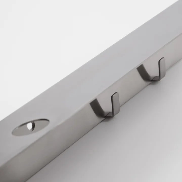 Meraki - Regal mit Flaschenhalterung und Hakenleiste, mattes Messing-Finish