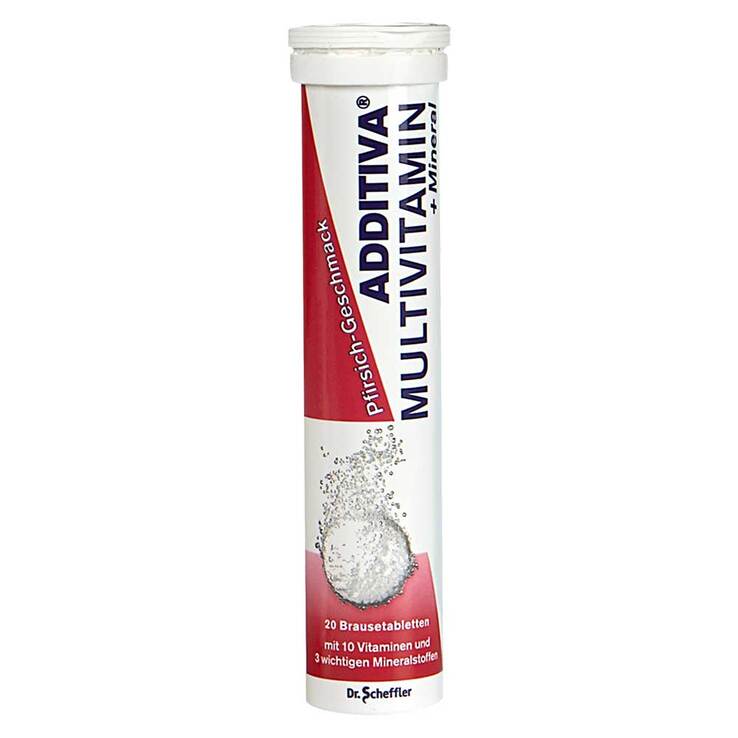 Additiva Multivitamin + Mineral Pfirsich R Brausetabletten, 20 St