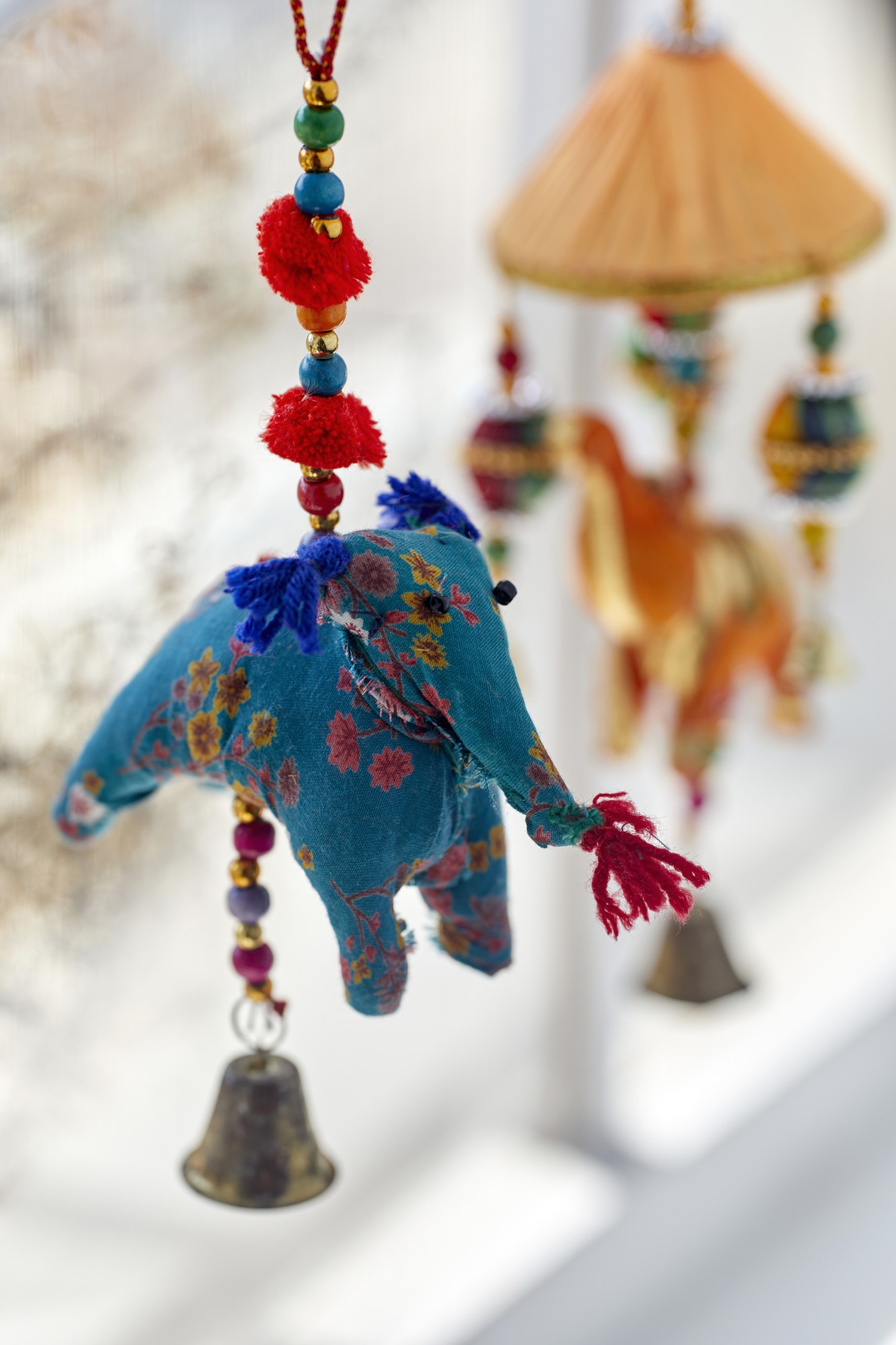 Anhänger 'Elefant' petrol, multicolor, B 8 cm günstig bestellen