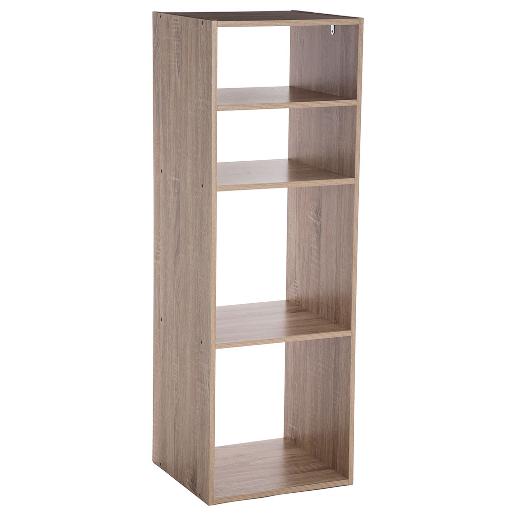 Meuble colonne de rangement Mix'n Modul 4 casiers naturel 34.5x100.5x32cm