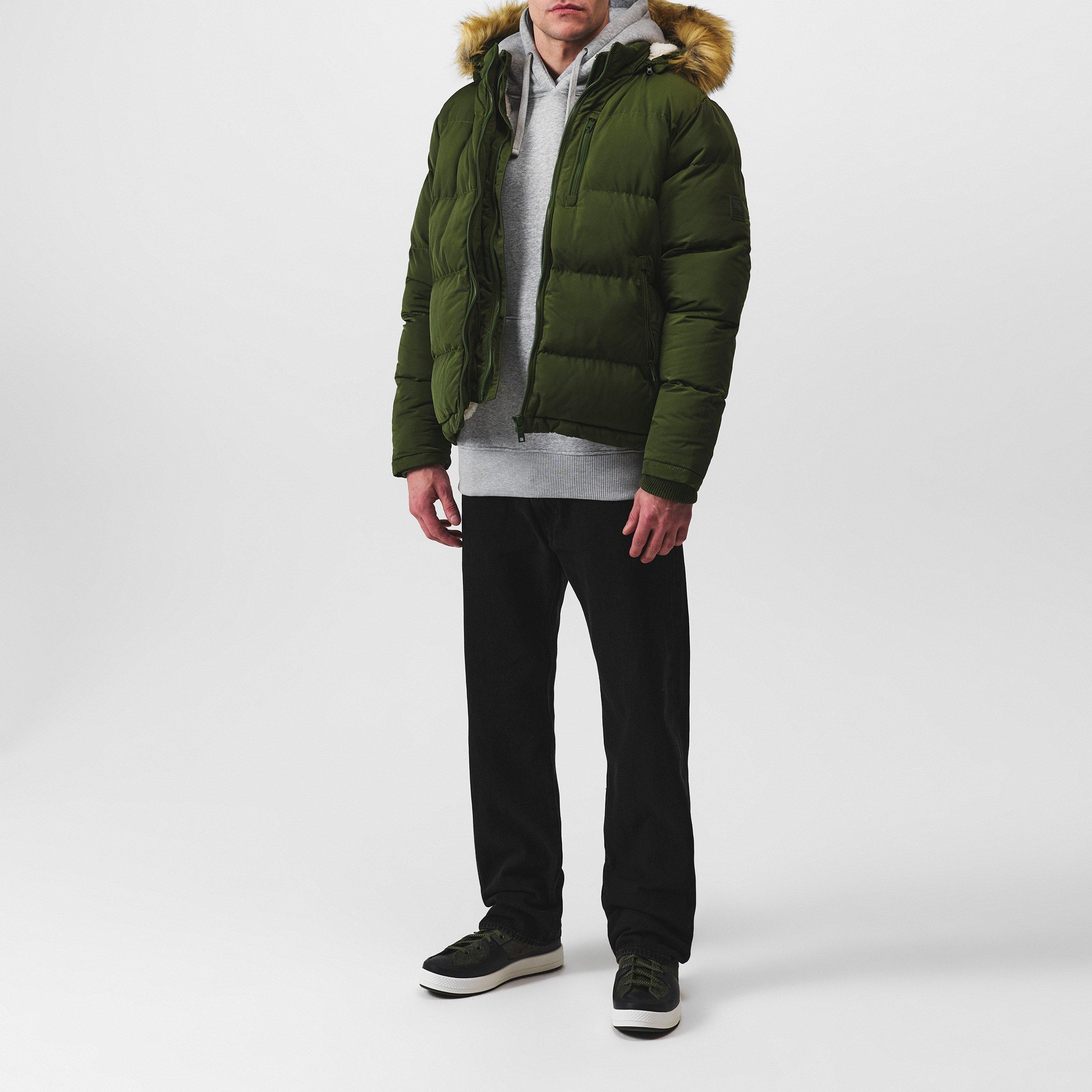 SoulCal Mens 2 Zip Bubble Jacket