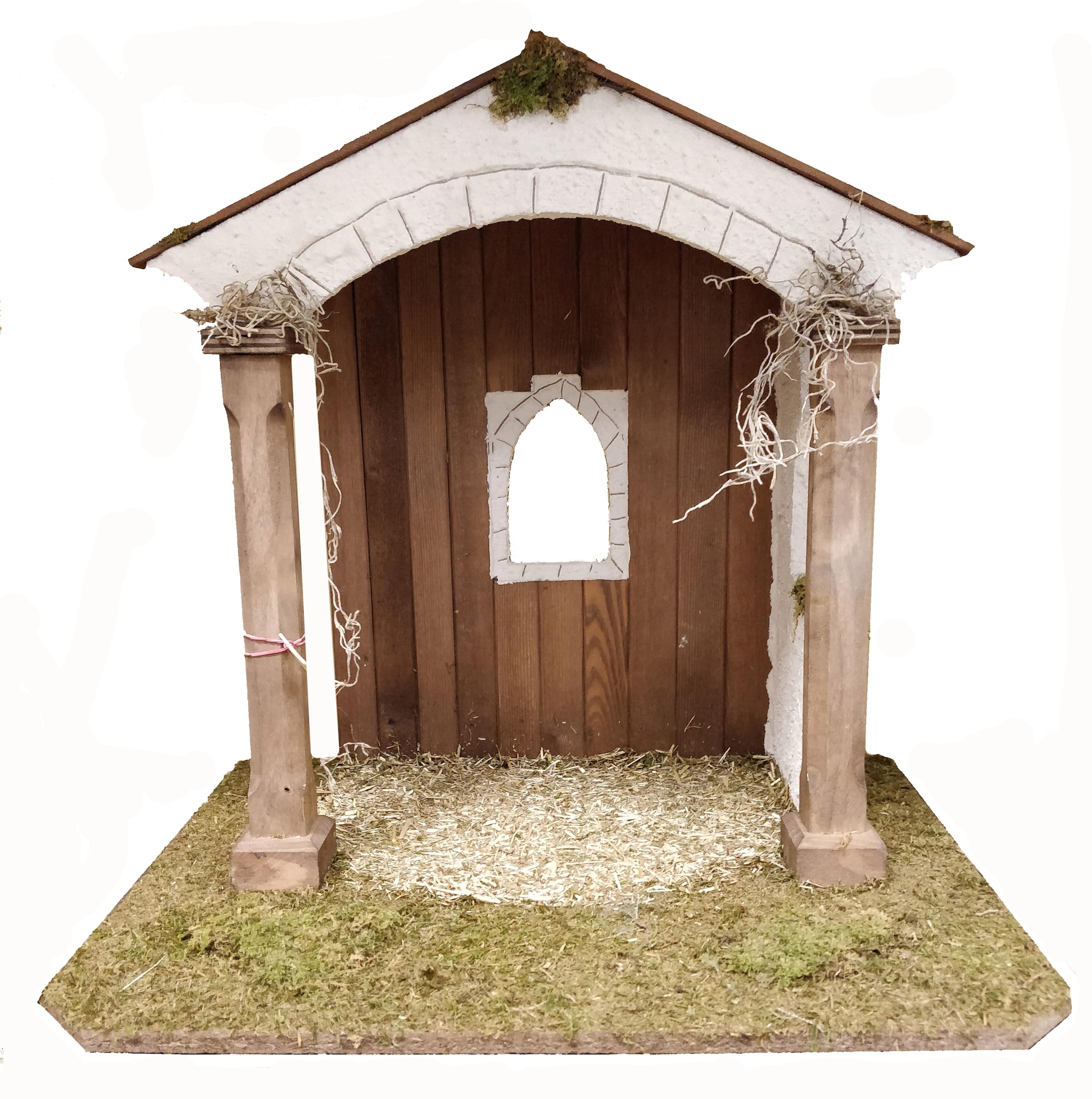 Alfred Kolbe Krippe »Krippenstall für 25 cm Figuren, Weihnachtsdeko« Echtholz