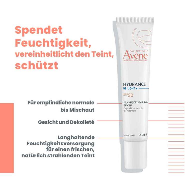 Avene Hydrance BB-Leicht Feuchtigkeitsemulsion getönt SPF 30                                            , 40 ml