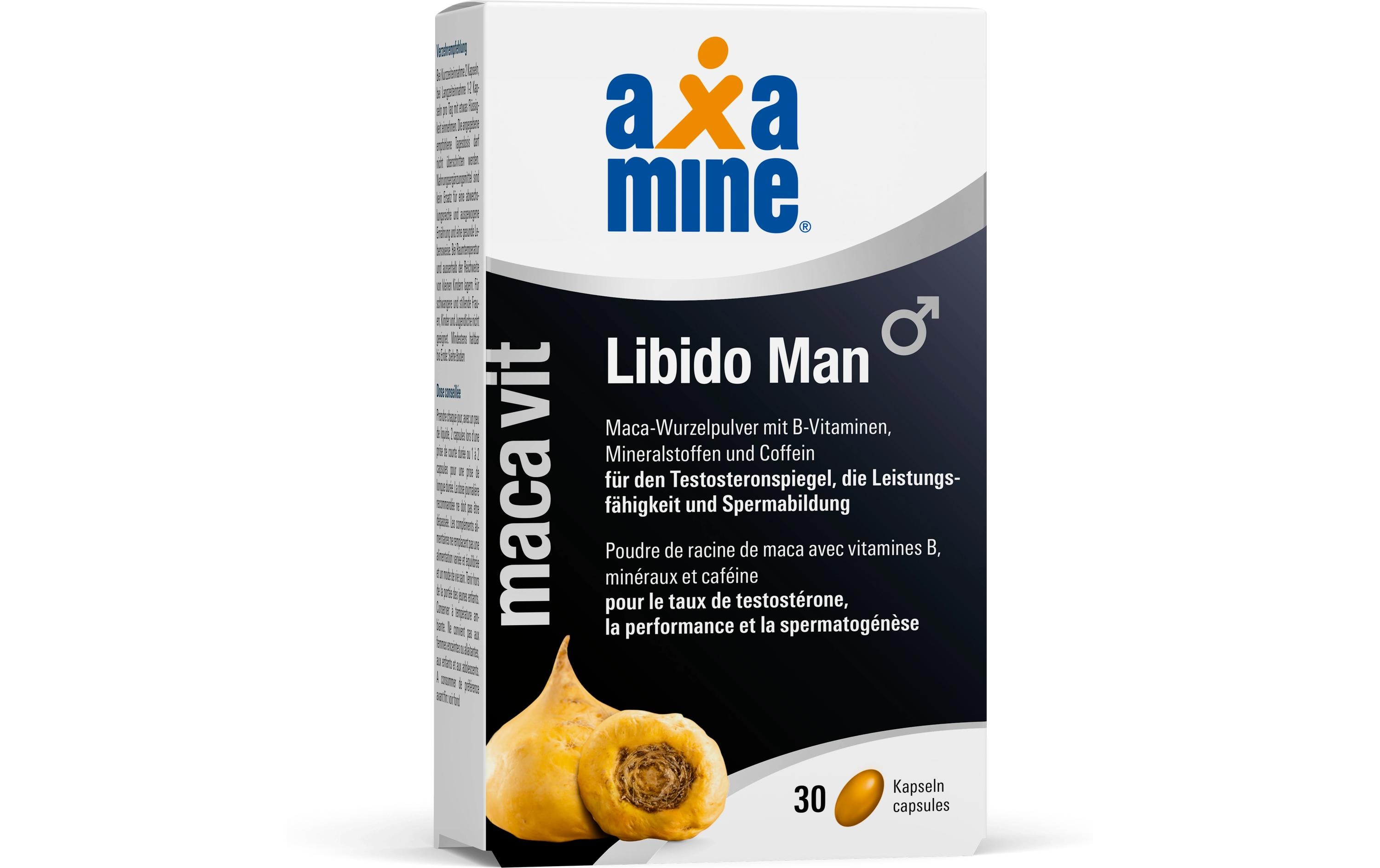 macaVit Libido Man 30 KapselnNahrungsergänzungsmittel mit Maca-Wurzel-Pulver