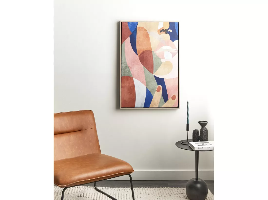Imprimé sur toile BITETTO Motif féminin 63 x 99 cm Multicolore