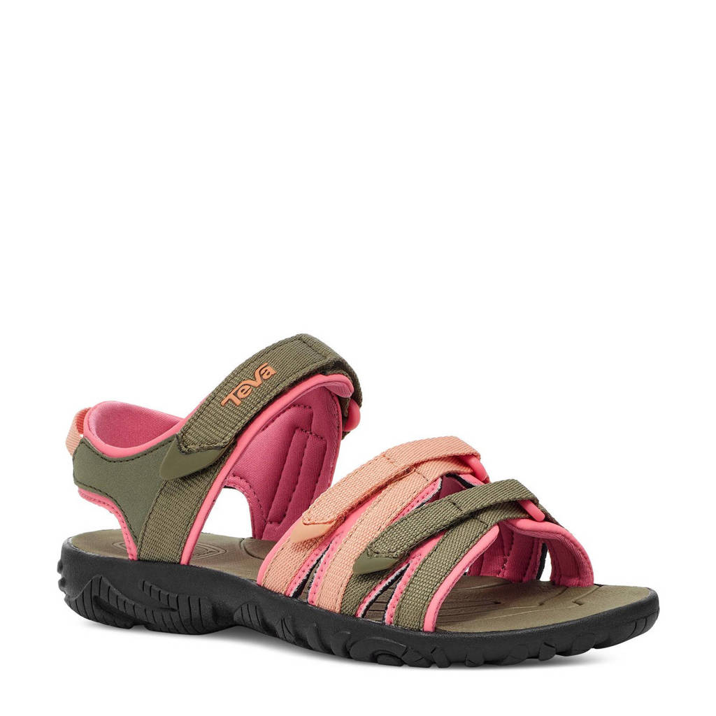 Teva sandalen olijfgroen/roze