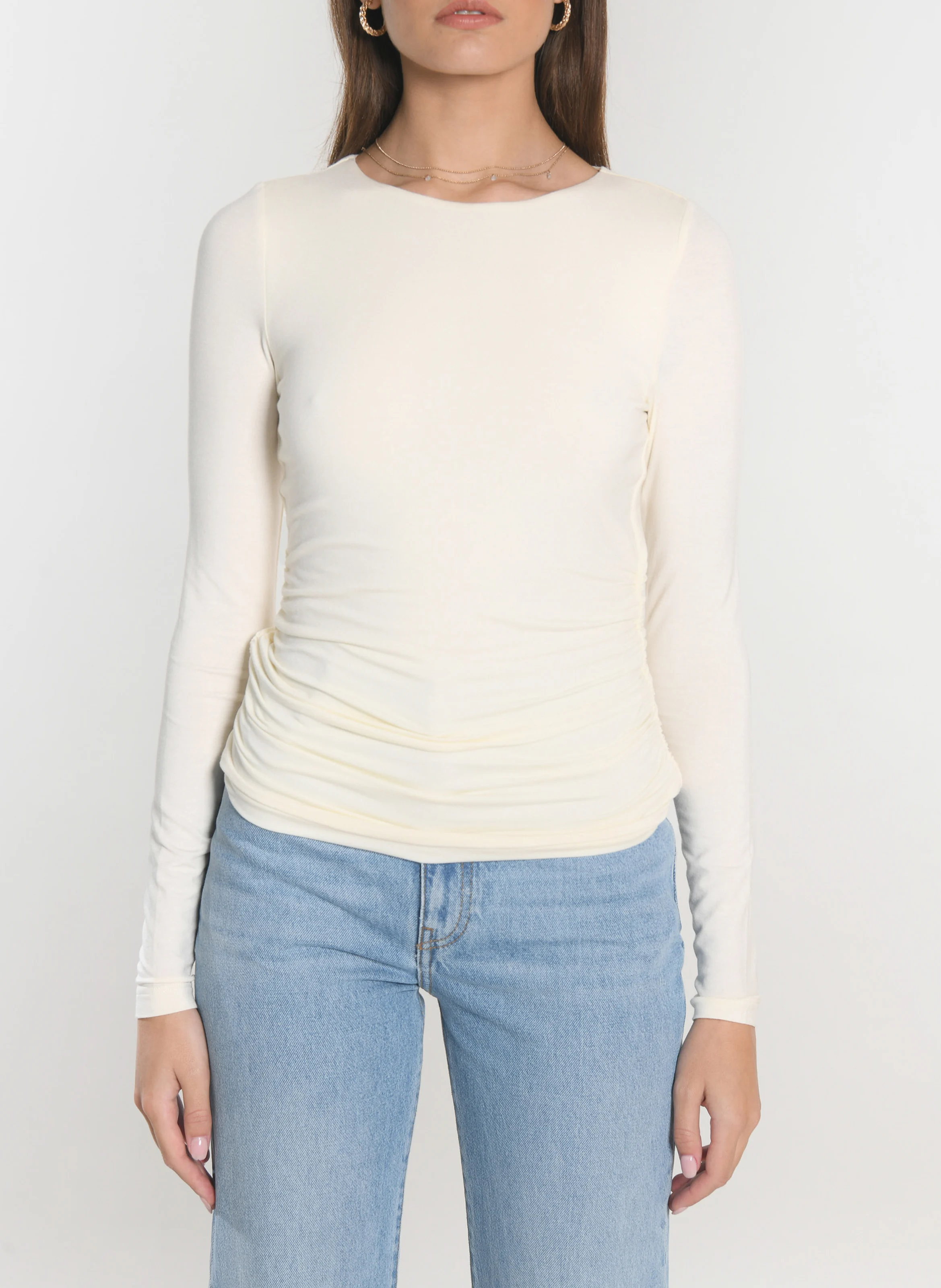SIA - Tee-shirt cintré col rond| Blanc