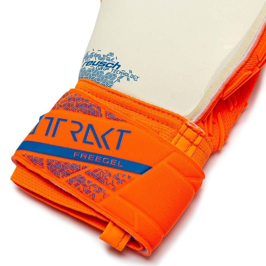 Reusch Gants de Gardien Attrakt Gold X FreeGel Hyper Orange - Orange/Bleu