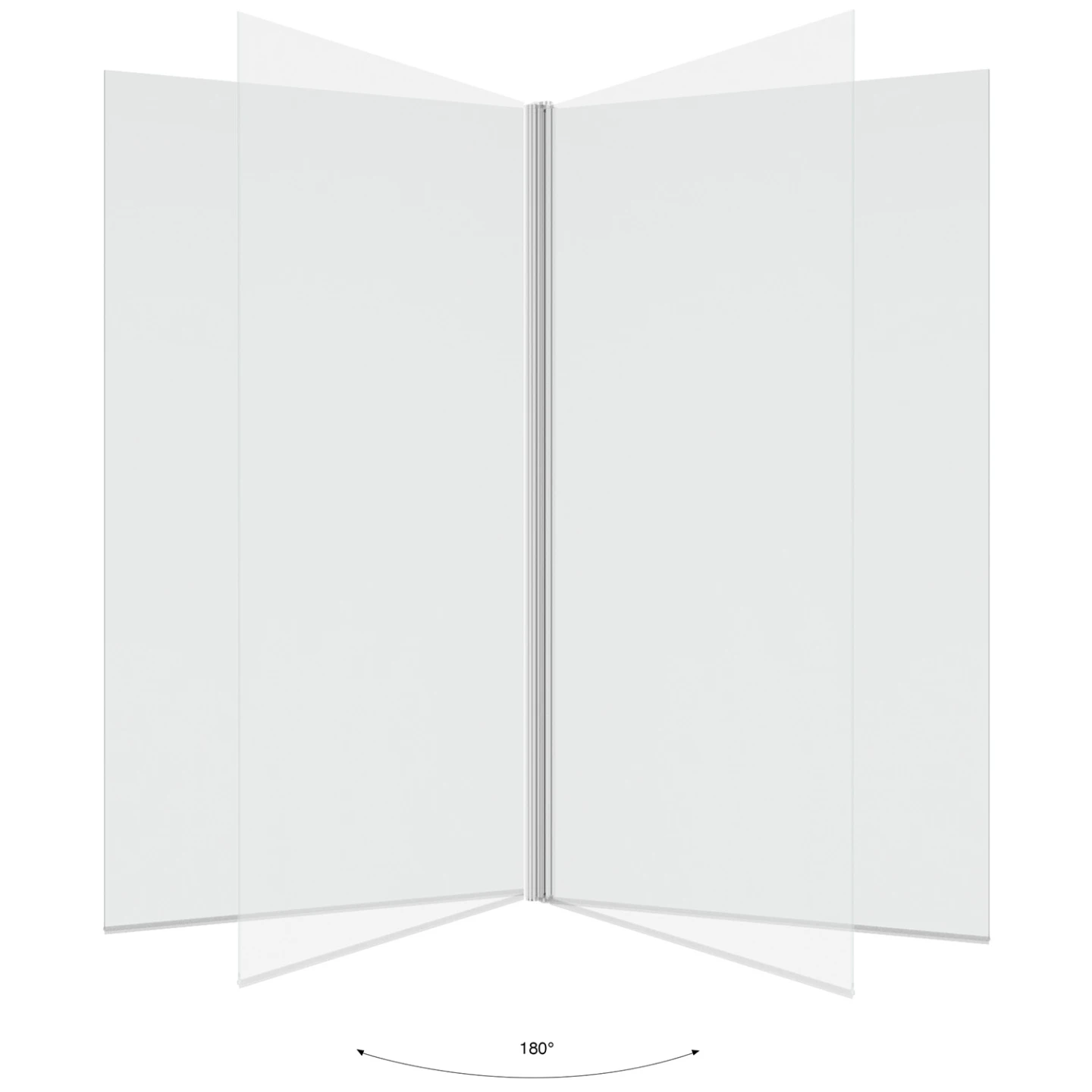 Pare baignoire 1 volet 70x120 cm avec profilé en aluminium argenté