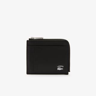 Porte-cartes zippé homme Lacoste avec marquage contrasté Portefeuilles - Noir - Lacoste - Homme