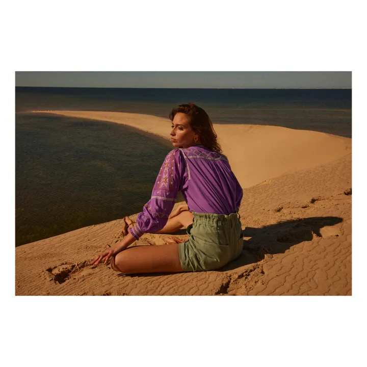 Alma Deia Blouse Brodée | Violet