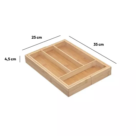 Range-couverts Bambou extensible Bois