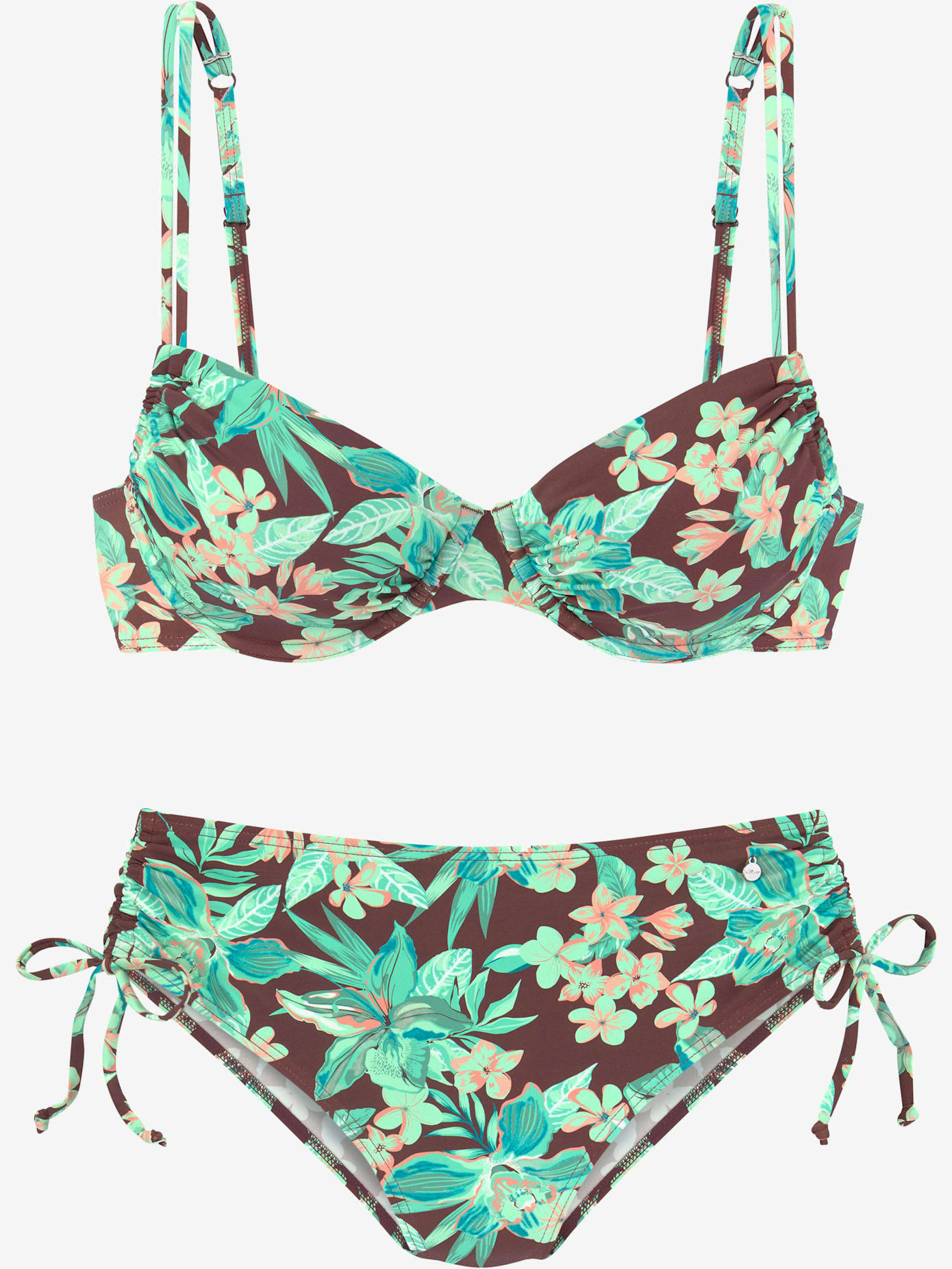Maillot de bain à armatures motif floral – chaque pièce est unique