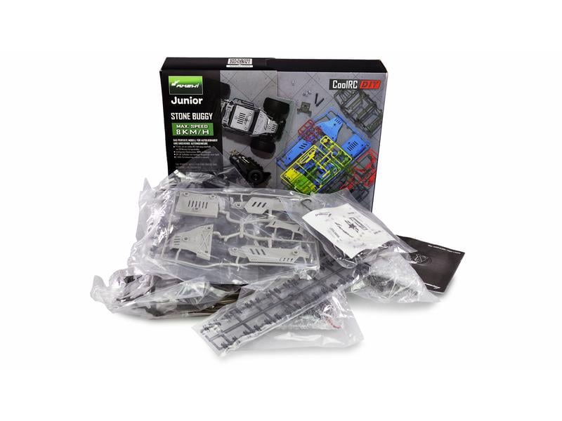 Amewi Buggy CoolRC DIY Stone 2WD Bausatz, 1:18 Kleiner RC Buggy zum selber zusammenbauen
