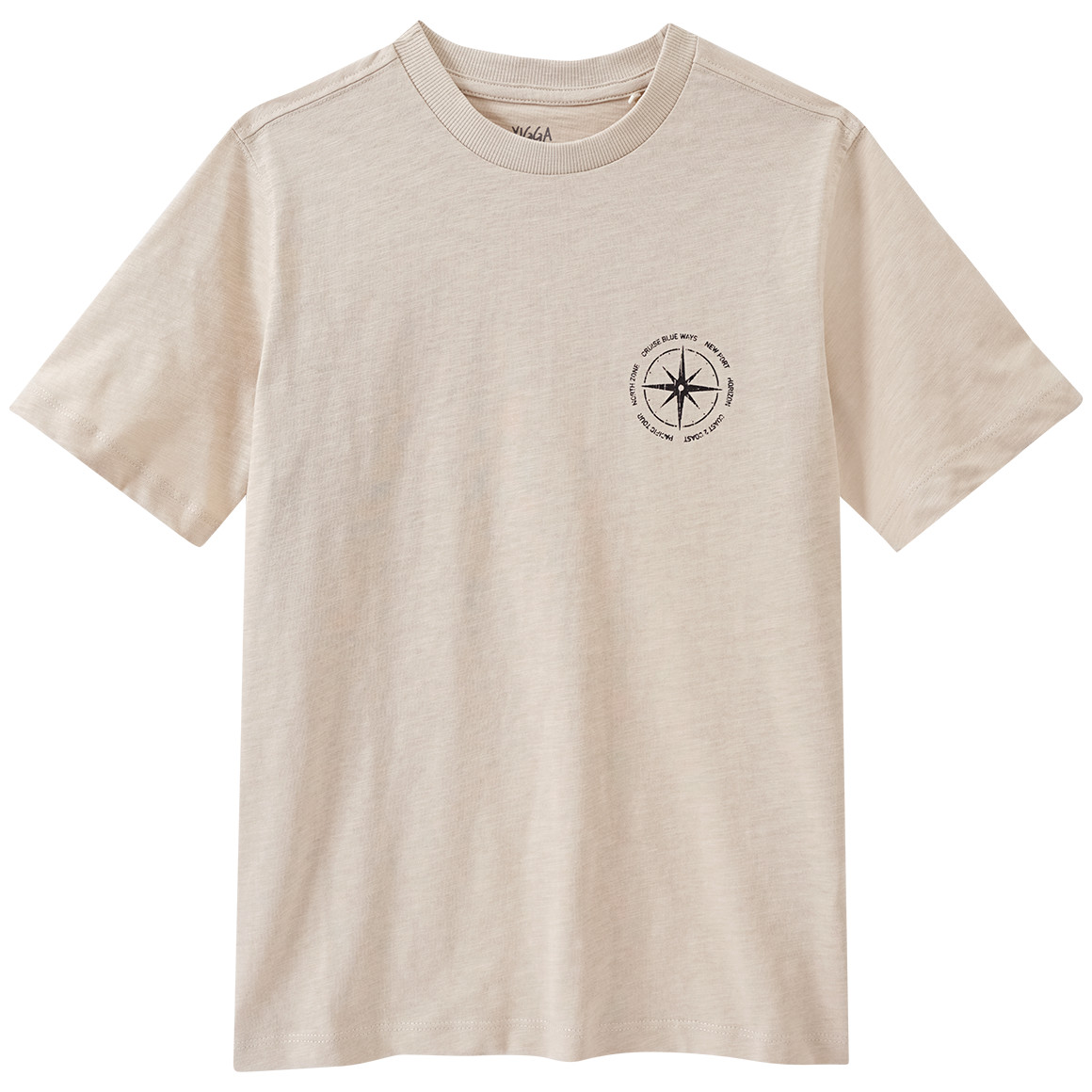 Yigga Jungen T-Shirt mit Rückenprint beige