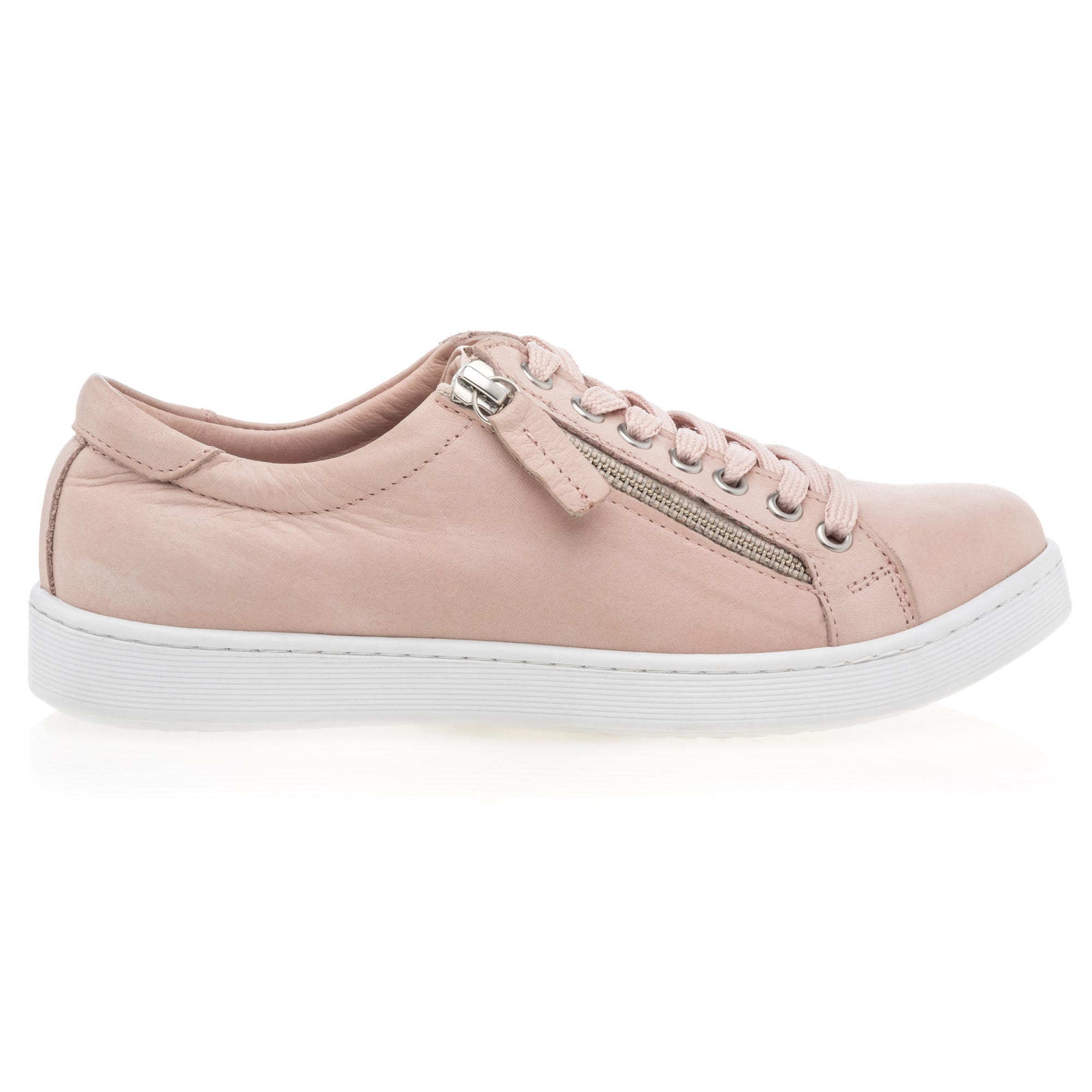 Baskets basses Femme en cuir rose