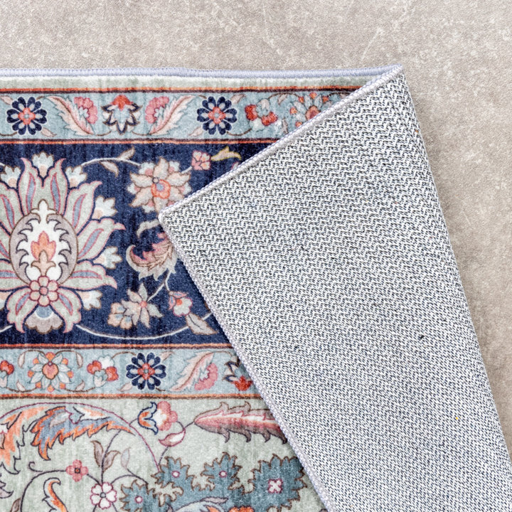 Vintage vloerkleed - Imagine Medaillon Blauw | Rijk