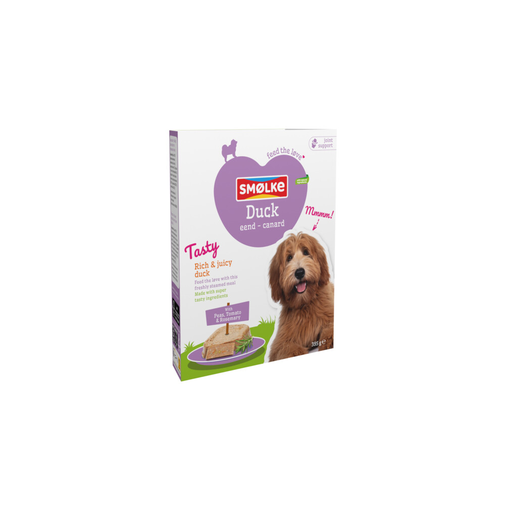 10x Smolke Hondenvoer Vers Gestoomd Eend395 gr