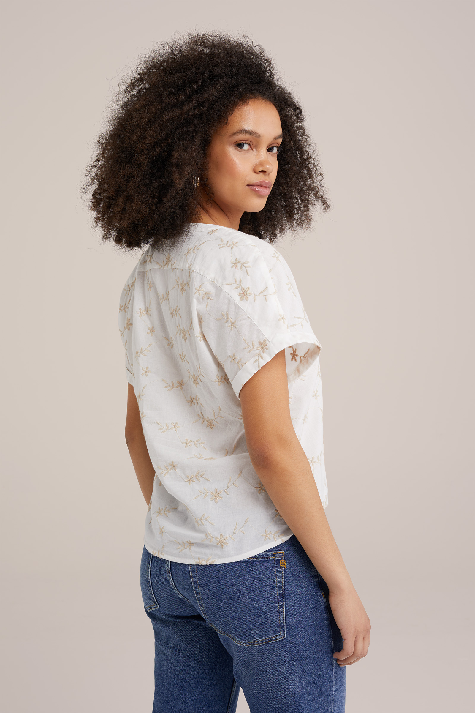 blouse met embroidery WE Fashion Wit