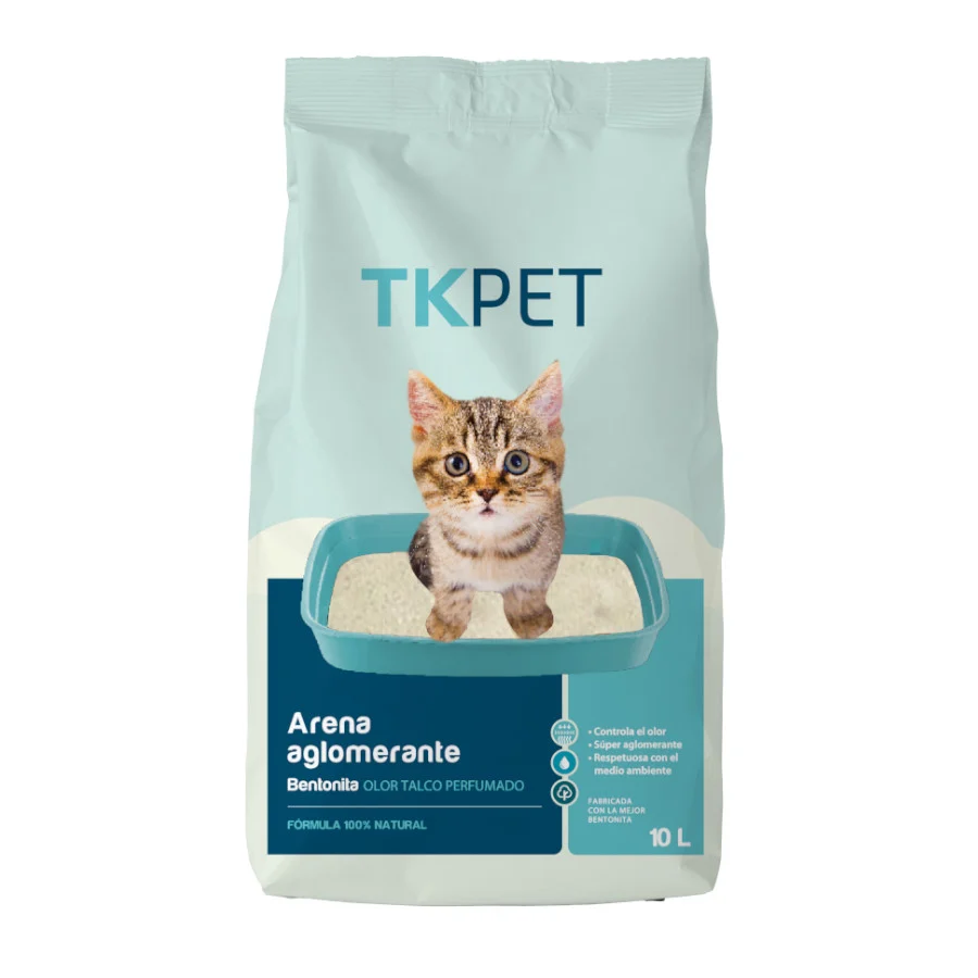 10 L TK-Pet Areia aglomerante de bentonita e talco para gatos