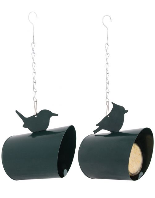 Best For Birds Pindakaas Huisje Metaal - Voederhuis - 11x15x15 cm Groen