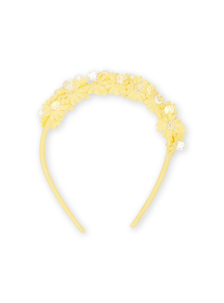 Serre-tête jaune enfant fille