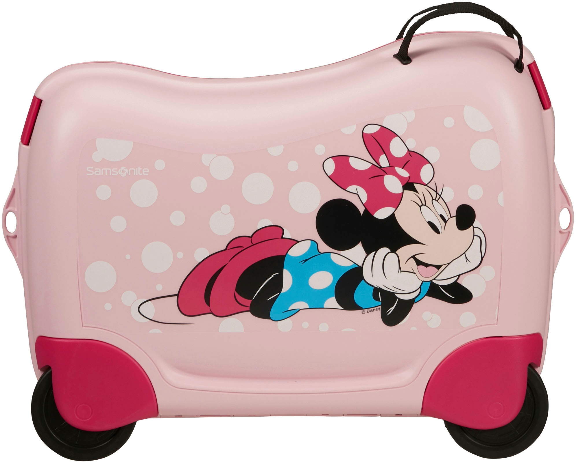 Samsonite Kinderkoffer »Dream2Go Ride-on Trolley, Disney Minnie Glitter« 30 l 4 Rollen Handgepäck Kinderreisekoffer zum sitzen und ziehen