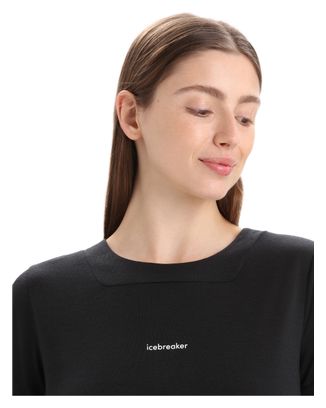 T-shirt Manches Courtes Mérinos Femme Icebreaker ZoneKnit Noir