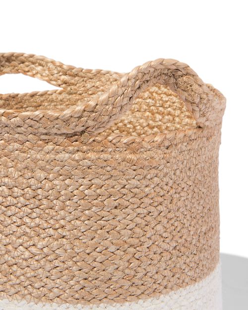 panier en jute blanc