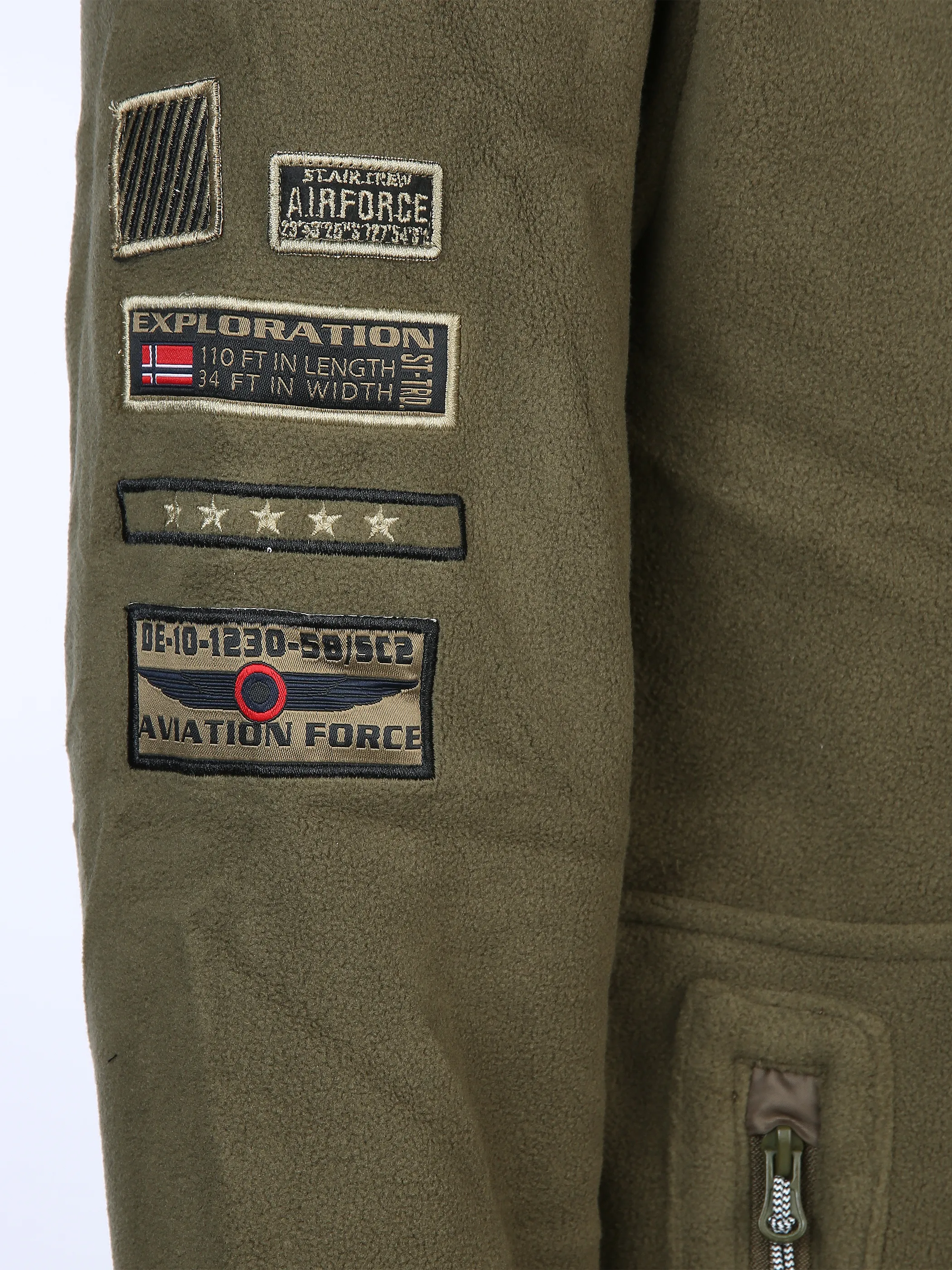 Herren Fleecejacke mit Patches