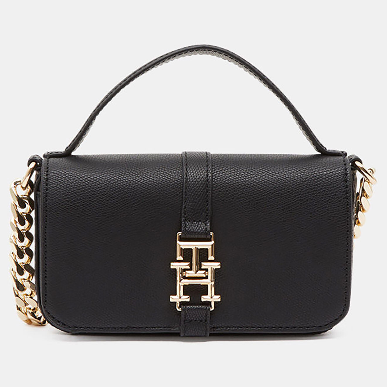 Tommy Hilfiger Sac pochette Plush crossover noire - 13x19x4 cm