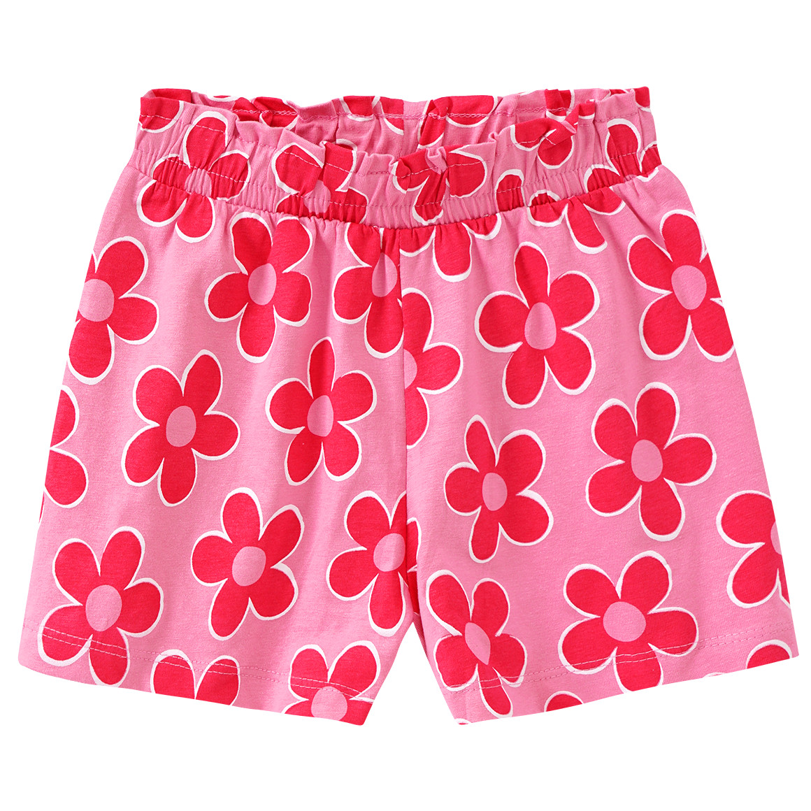 Famy 3 Mädchen Shorts mit bunten Motiven zartrosa / blau / rosa