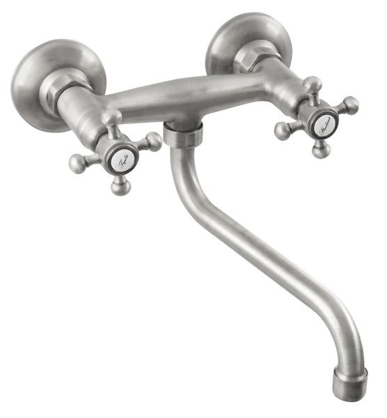 Sapho Antea wand keukenkraan klassiek retro nikkel