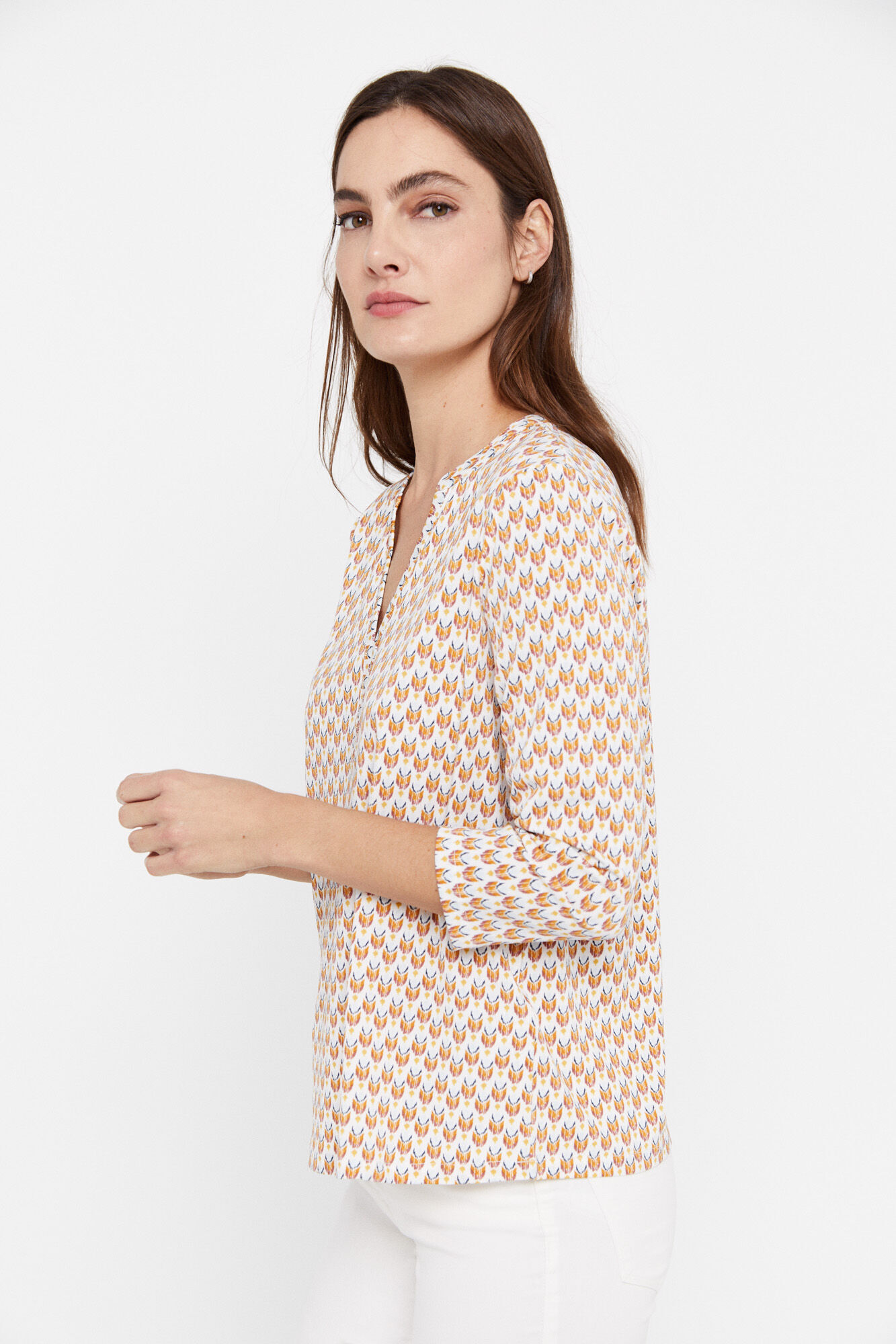 Blusa de malha com gola alta - Fúcsia
