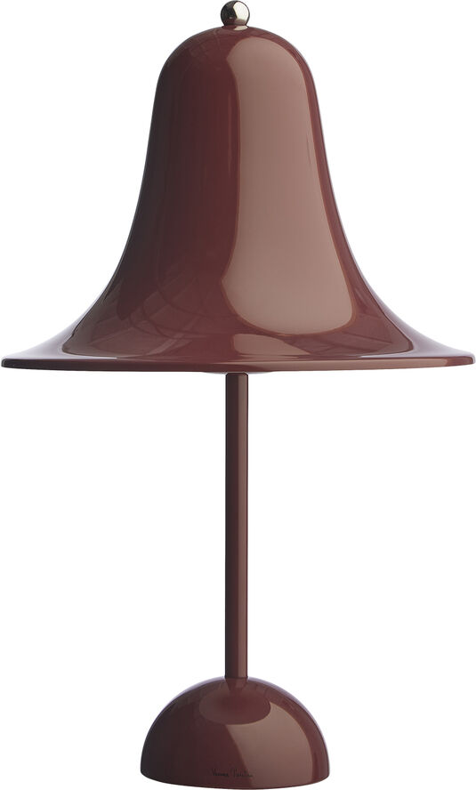 Verpan Pantop Ø23 Portable Table Lamp Burgundy