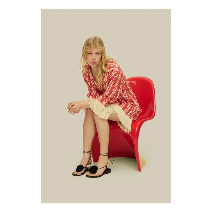 OAS Robe Scribble Aya Net | Rouge