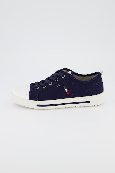 Sneaker, Jana Shoes, Canvas, Lederoptik-Spitze, Weite H