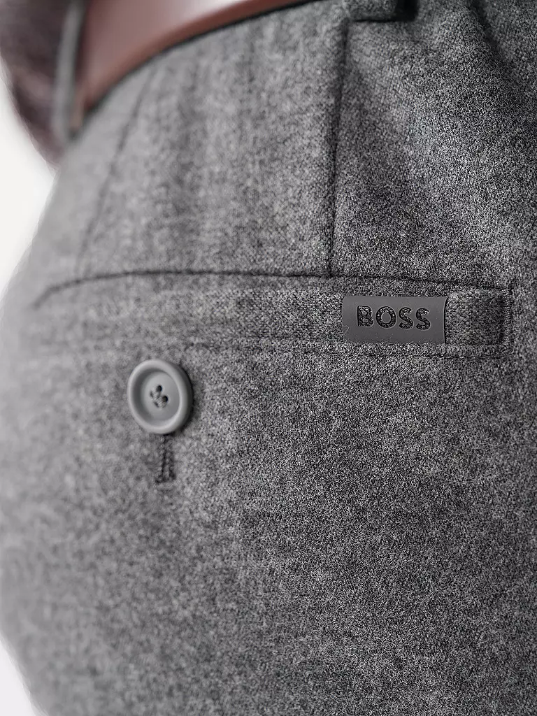 BOSS Flanellhose  grau