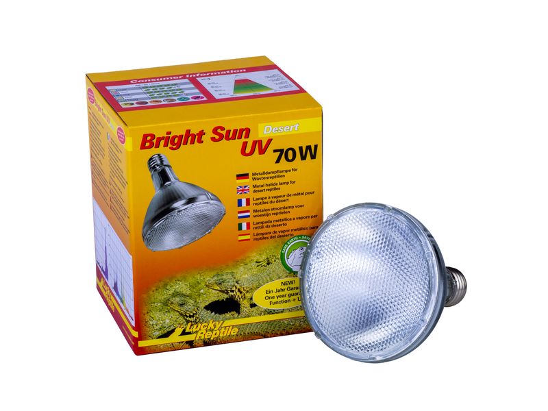 Lucky Reptile Terrarienlampe Bright Sun UV Desert 70 W Metalldampflampe E27