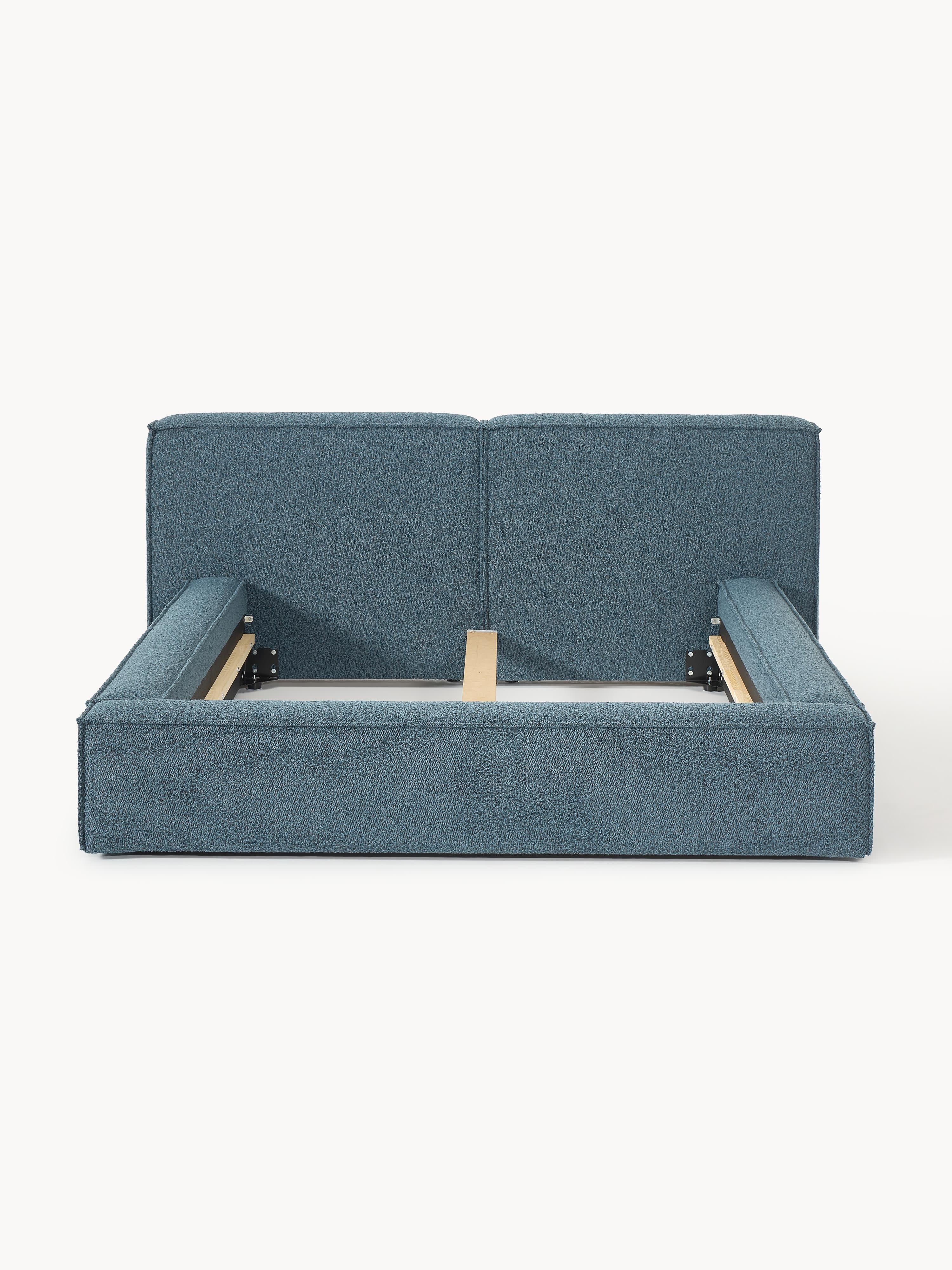 Bouclé gestoffeerd bed Lennon