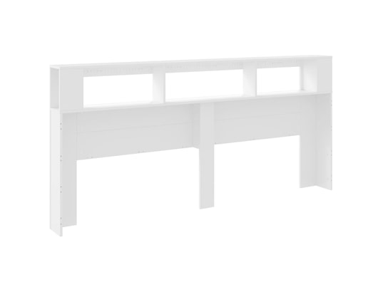 VIDAXL - Tête de lit à led blanc 220x18,5x103,5 cm bois d'ingénierie