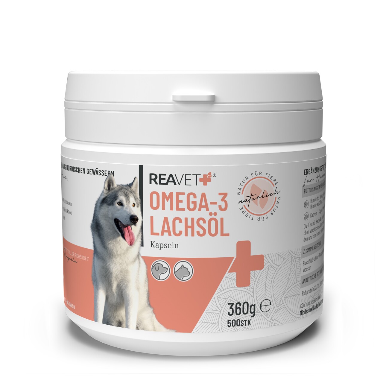 REAVET Omega-3 Lachsöl Kapseln 500Stk