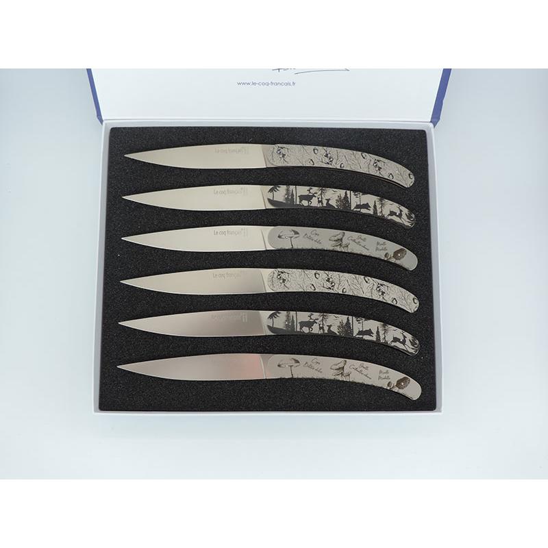 Coffret Couteaux De Table Le Coq Français Fôret