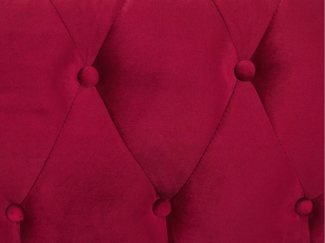 Fauteuil CHESTERFIELD Velours Rouge foncé
