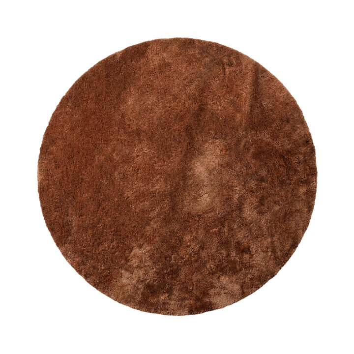 Rond wasbaar vloerkleed - Clean Roest