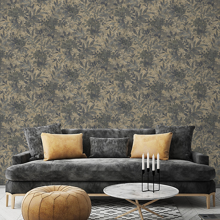 Papier peint Vinyle Intissé GoodHome Ammo gris