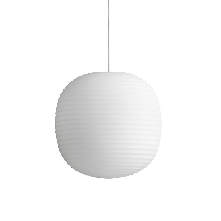 New Works - Lantern Pendelleuchte M, Ø 30 cm, weiss / matt