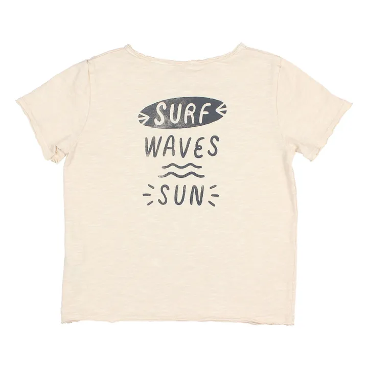 Búho T-shirt Surf Coton Flammé | Ecru