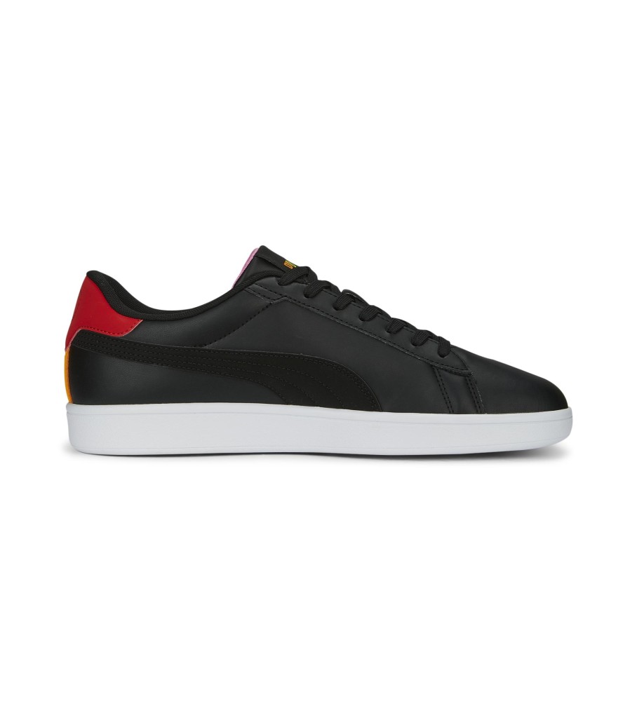 Tênis Puma Smash 3.0 LIL de couro - Preto