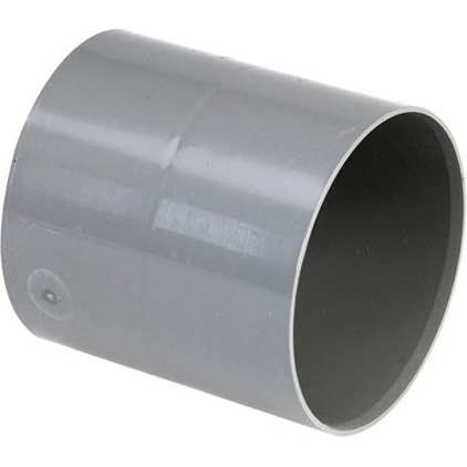 Manchon PVC - à butée - femelle-femelle - D100 mm - gris